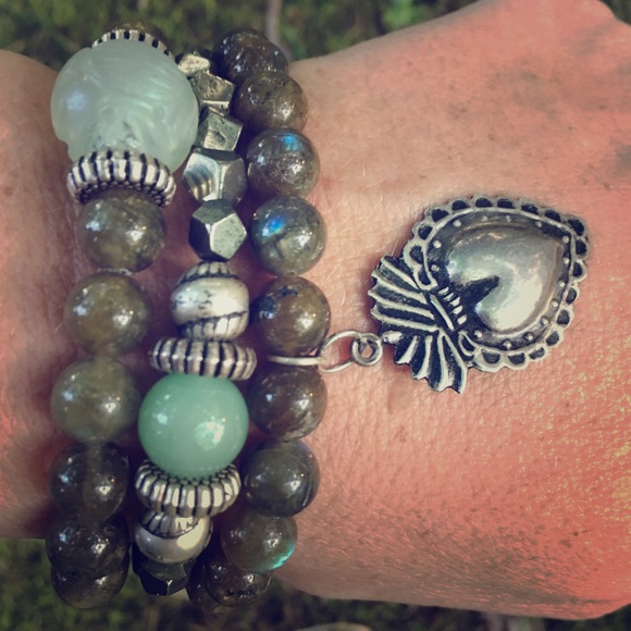 Semi Precious Bracelet Stack - Picture 1 of 2